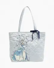 Vera Bradley Disney Embroidered Princess CINDERELLA Jeweled Blue Tote Purse NWT