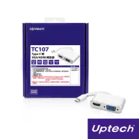 在飛比找momo購物網優惠-【Uptech】TC107 Type-C轉VGA/HDMI轉