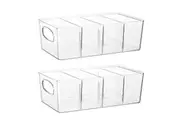 STORFEX 2 Pack Plastic Pantry Organization and Storage Bins