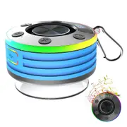 Bluetooth 5.3 Shower Speaker Water-resistant Wireless Speaker With Suction Cup Shower Radio For Outdoor-Blue