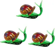 Toddmomy 3pcs Snail Ornament Realistic Snail Figurine Decorative Model for Home