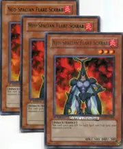 3 X YU-GI-OH NEO-SPACIAN FLARE SCARAB 1ST ED SILVER RARE MINT DP03-EN006
