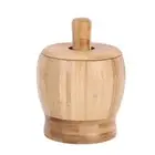 Natural Bamboo Spices Garlic Crusher Mashed Garlic Grinder Household