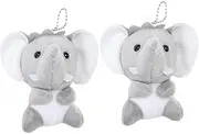 HOOTNEE 2pcs Elephant Keychain Backpack Hanging Elephant Plush Bag Pendant Hanging Keychain Pendant Kawaii Stuffed Elephant Stuffed Elephant Pendants Plush Elephant Ornament DIY Keychains