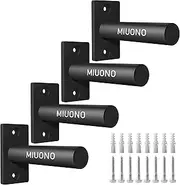 MIUONO Weight Plate Holder, Wall Mounted Weight Rack Storage for 2" Olympic Weight Plate, 4 Pack Home Gym Organizer