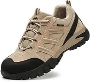 [BIAJIAZHUA] Steel Toe Shoes for Men Waterproof Non Slip,Safety Shoes Comfortable Lightweight Breathable,Steel Toe Boots Anti-Smash Anti-Colision,Steel Toe Work Boots with Slip-Resistant Outsole(5)