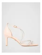 [Forever New] Claire Cross Over Diamante Evening Sandals in Cream