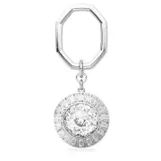 Swarovski Crystal Lucent Key Ring Round Cut, White, Rhodium Plated 5669119
