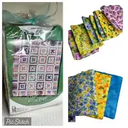 DEBBIE CAFFREY'S Classic Patterns - A Dash To The Finish Quilt Kit Set 57x68 NEW