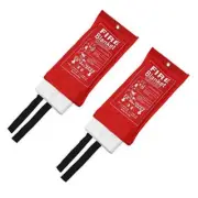 Pair of Fire Blanket Fire Suppression Blanket Emergency Flame 47"x 47"