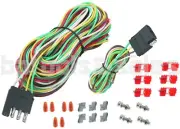 25ft 4 Way Trailer Wiring Connection Kit Flat Wire Extension Harness Boat Car RV