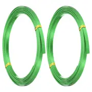 18 Gauge 5mm Wide Flat Wire, 10Ft 2 Roll Bendable Flat Bezel Wire, Light Green