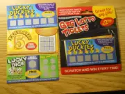 198 ALL WINNERS JOKE SCRATCH OFF LOTTERY TICKETS 66 3 CARDED PACKS GAG PRANK
