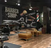 3D Comb Razor A125 Barber Shop Wallpaper Wall Mural Removable Self-adhesive Amy