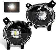 Fog Lights Car Fog Lamp Assembly LED Angel Eyes Lens Halogen Front Bumper Headlight 12V For BMW F20 F21 F22 F23 F30 F31 F32 F33 F34 F36 Fog Light Lamp Assembly(LED Lens White)
