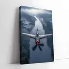 Framed Canvas Vibrant Spitfire War Plane Wall Art - Perfect for Living Room