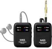 Keten Wireless in Ear Monitor System, 2.4G Automatic Pairing IEM System for Musicians with Transmitter & Beltpack Receiver, Lightweight and Portable for Live Performance, Band, Studio