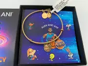 NEW Alex and Ani SPACE JAM TUNE SQUAD DUO Charm Bangle Bracelet Gold