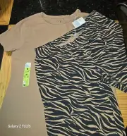 Primark Cares Top And Leopard Print Pant Set Size M
