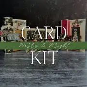 Graphic45 MERRY & BRIGHT 3-D HOLIDAY CARD KIT scrapbooking CARD MAKING