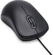 Amazon Basics 3-Button USB Wired Mouse - Standard, Black