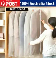 Garment Bags Dust-Proof Suit Cover Closet Storage Soft Fabric Foldable Zipper AU