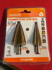 NEW Warrior 2 Piece Titanium Coated High Speed Steel Step Drill Bits 3/8"