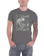 Pixies Doolittle Monkey Grid T Shirt Charcoal XL