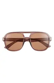 AIRE Whirlpool 53mm Aviator Sunglasses in Chocolate/brown Mono at Nordstrom One Size