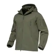 Men's Tactical Jacket 7 Pockets Performance Fleece Lined X-Large Army Green