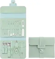 16PCS/Set Tools Pedicure Kit Stainless Steel Nail Grooming Clippers Manicure - Portable Leather Case - Ideal for Home & Salon Use