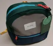 STATE Kane Backpack Green Blue Grey 2 Pockets New