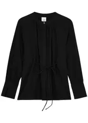 Foemina Susie Seersucker Shirt - Black - 12 (UK12 / M) 12 (UK12 / M)