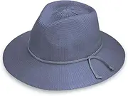 [Wallaroo Hat Company] Women's Victoria Fedora Sun Hat - 100% Poly-Straw - UPF50+