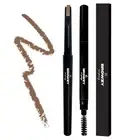 Dual Sided Eyebrow Pencil – Brow Definer with Fine Tip, Flat Edge and Brush