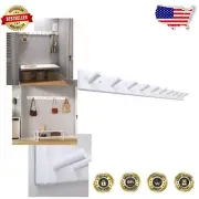 Modern Wall Mounted Bamboo Coat Rack with 10 Heavy-Duty Hooks, 33lbs Capacity