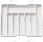 Cutlery Drawer Organiser - Adjustable Silverware Tray for Kitchen Storage for...