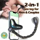 APP Remote Prostate Anal Butt Plug Vibrator Male Massager Cock Ring Vibe Sex Toy
