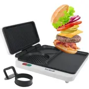 Hamburger Grill Maker by with FREE Burger Press and Recipes eBook - Portable ...