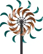 Wind Spinner Kinetic Sculptures Stake Metal Outdoor Garden Yard Lawn Decoration