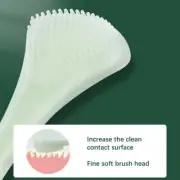 Soft Silicone Tongue Cleaning Tounge Scraper Brush Fresh Breath Clean Oral Ca CR