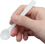 ElgnAura Plastic Measuring Spoons Set, 100Pcs 2ml / 1g Long Handle Measuring Spoons, Shatterproof Small Tablespoon Measurement Spoon Set for Cooking