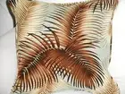 Tropical Hawaiian 100% Cotton Barkcloth Fabric CORDED PILLOW ~Mana-Seafoam~