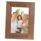 I Love My Oma to The Moon and Back - Engraved Natural Alder Wood