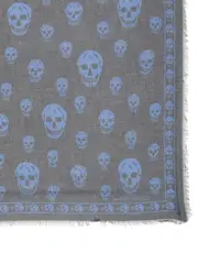 [Alexander McQueen] Alexander McQueen-Classic Skull Scarf-Donna UNI