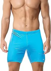 [KEOYA] Men’s Swimsuit Jammers Square Leg Swim Shorts Athletic Training Swimwear Bathing Suit