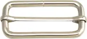 2" Inner Length Metal Sliding Bar Tri-Glides Wire-Formed Roller Pin Buckles Slid