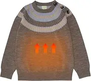 KERALI Kid Sweater Round-Neck Knit Pullover - Vintage Fashion Long Sleeve Knit Pullover Sweaters,Stripe and Geometry Pattern Knit Pullover Sweaters for Girls and Boys in Fall Winter