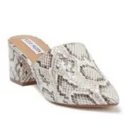 STEVEN MADDEN Bishop Snakeskin Mule Heels Size 6 NEW New in box