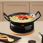 Wok Pan Warming Nabe Pot Fast Heating Multipurpose Dry Cooking Tool Korean